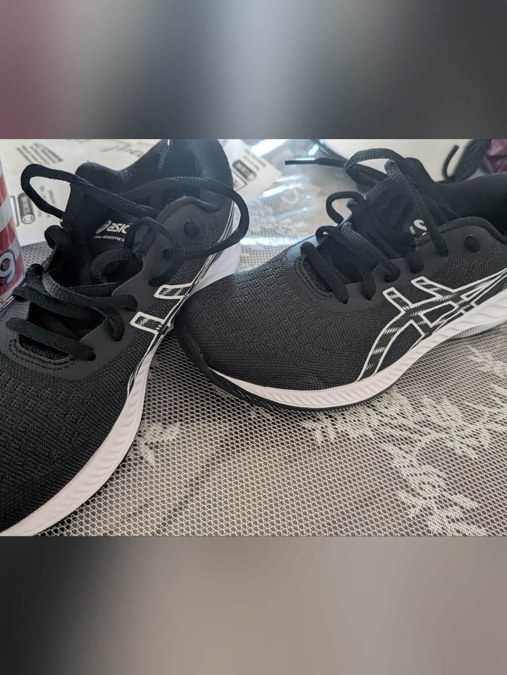 ASICS Black Running Sneakers with White Accents